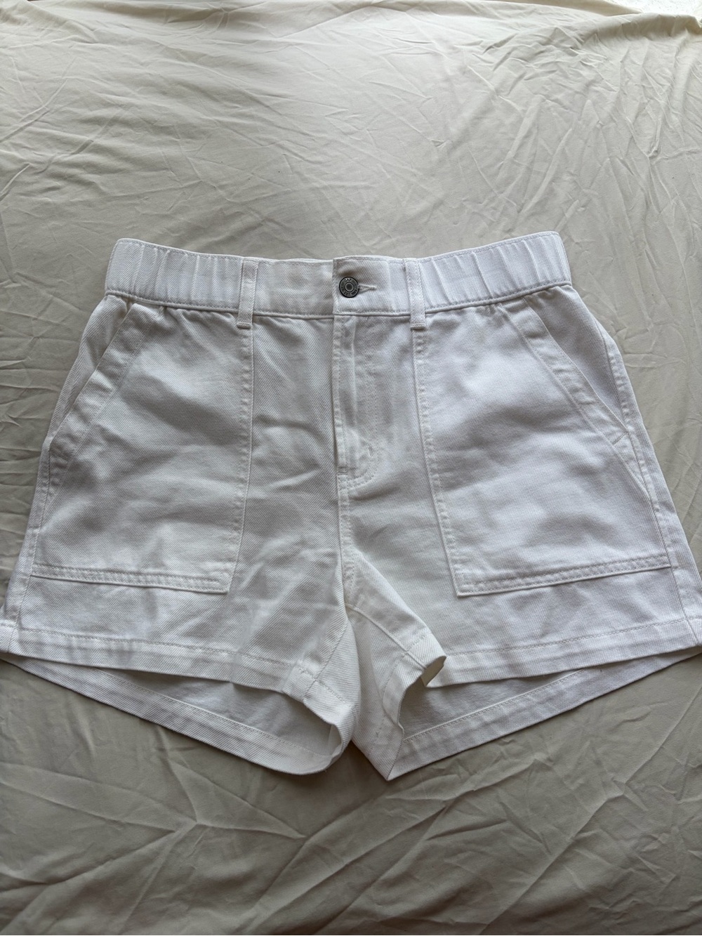 GAP Factory White High-Waist Cotton Utility Shorts Never Worn!